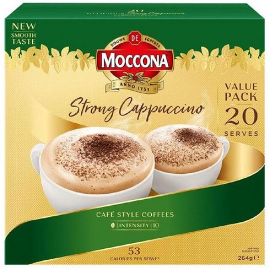 【超市采购】Moccona摩可纳3合1速溶咖啡 20袋装 加强卡布奇诺 264g